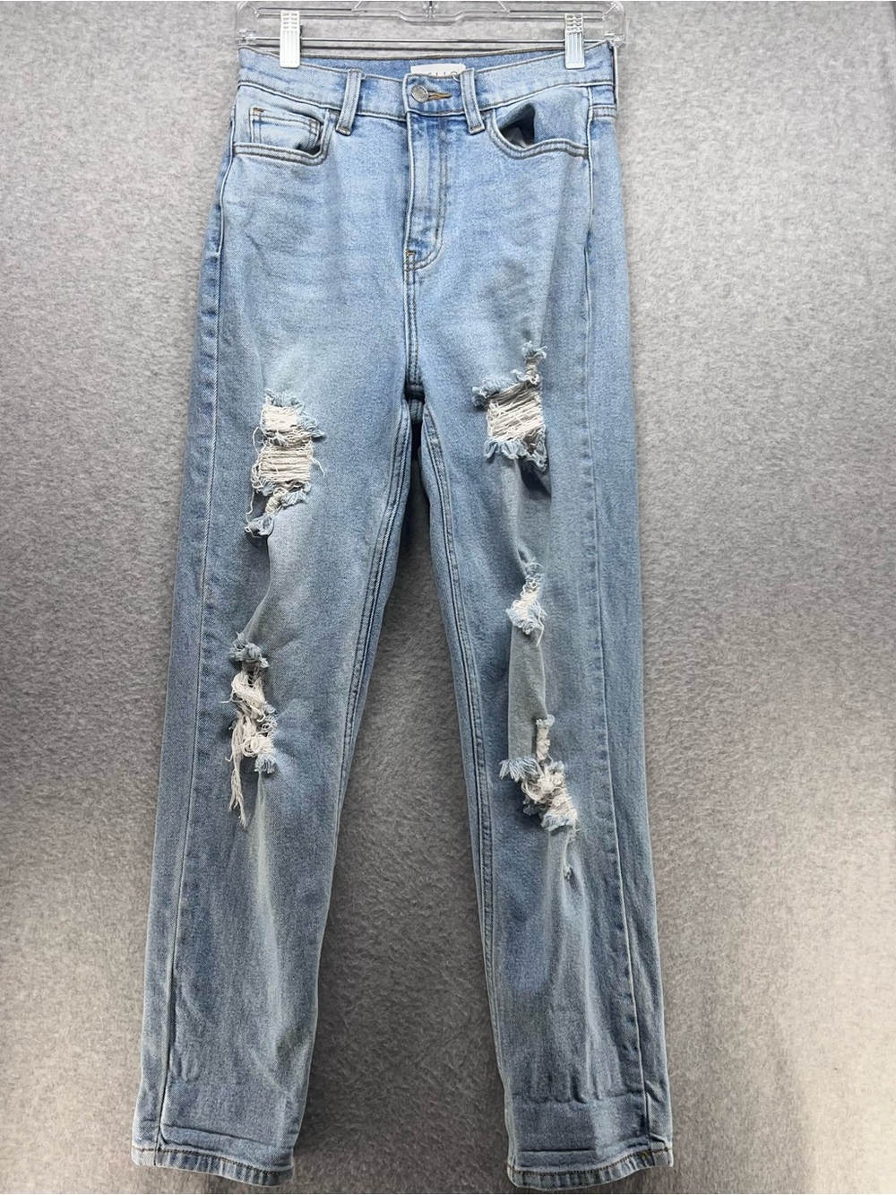 Cello Light Wash Distressed Boyfriend Jeans